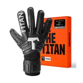 T1TAN Classic 1.0 Black-Out - Goalkeeper Gloves - Without Finger Protection - Soccer Goalkeeper Gloves - Size 7