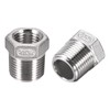 sourcing map Reducer Hex Bushing, 3/8 PT Male to 1/4