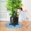 LLAXERGU Plant Caddy with Wheels, 16'' 2 Pack Metal Rolling