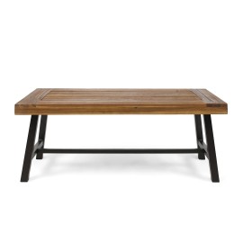 CARLISLE Modern Durable Wood Coffee Table for Outdoor Use for Courtyard and Beachcolor: Natural, size: 1