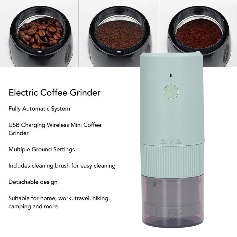 Electric Coffee Grinder Home Travel Portable USB Rechargeable Wireless Mini