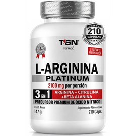 Arginina Platinum 2100mg Por Porción Citrulina Beta Alanina Pre Workout Entreno Cafeina Precursor Oxido Nítrico Rendimiento Energia Testrol Tsn 210