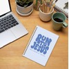 KRHFG Blue Christian Spiral Notebook, Run to Jesus Bible Verse