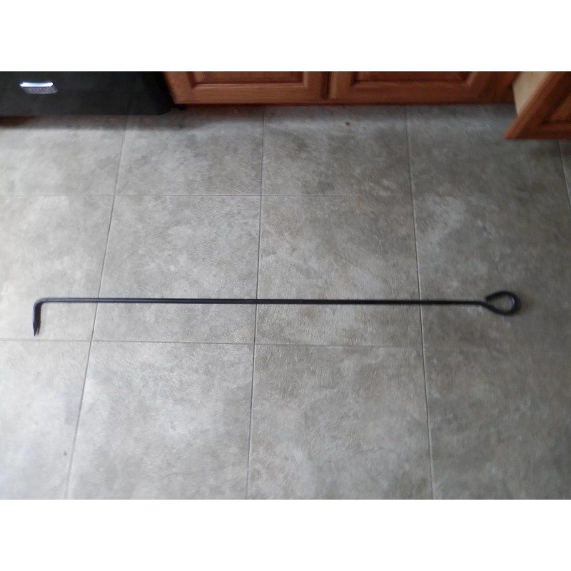 AMISH MADE SOLID STEEL FIRE POKER 47"LONG 1/2 THICK AMISH