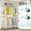 FUTASSI P3 Rolling Clothes Rack, Clothing Racks for Hanging Clothes,