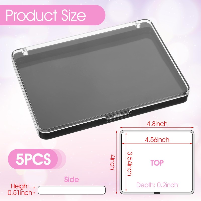5 Pack Empty Magnetic Makeup Palette and 20 Pieces Metal
