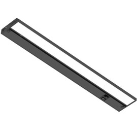 LAGOM 18" Direct Wire Dimmable LED Under Cabinet Lights, Selectable 2700K/4000K/5000K, Selectable Brightness, Black Finish, UC0118BK27