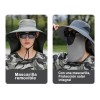 Dolores Sombrero Pesca Sol Protección Cuello Cara Mangas Brazo 3pcs