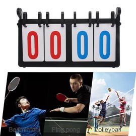 Tobefore Sport Scoreboard Waterproof Card 4-Digit Scores 1-99 Sport Portable Tabletop Flip Scorekeeper Score Flipper for Indoor & Outdoor Sports Basketball Tennis