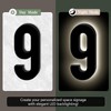5 Inch Black Backlit House Numbers for Outside (Adapter Not