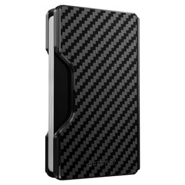 DUGRAFT Slim Wallet for Men Minimalist Metal Credit Card Holder RFID Blocking Front Pocket for 15+ Cards, Easily Removable Money & Cards, CF Twill, Slim