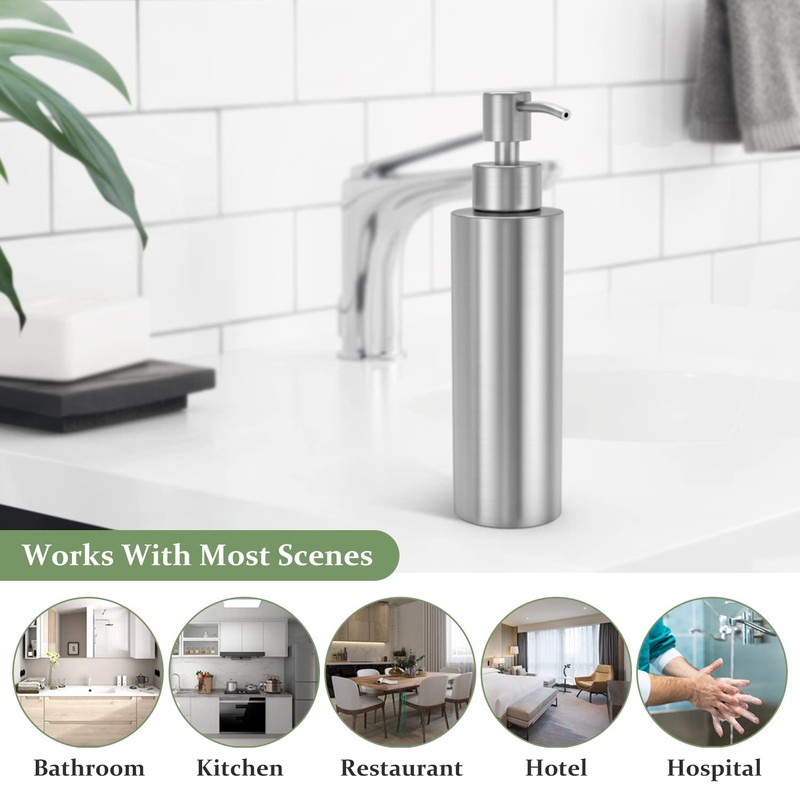 ARKTEK -Stainless Steel Countertop soap dispenser Rust Proof Liquid Hand