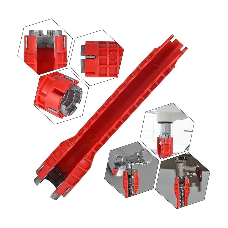 Mr.Gadget's Solutions 14-in-1 Multifunctional Faucet Sink Wrench Tool - Plumbing