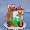 Decoración Pastel De Vaquero Del Oeste Para Fiesta Cumpleaño Rdffcoo