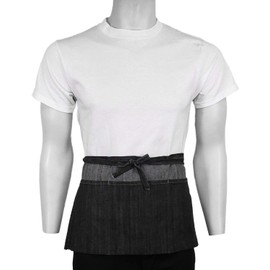 ChefsCloset Unisex Allentown Denim Waist Apron, Black/Grey