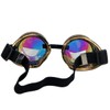 DODOING Kaleidoscope Goggles Steampunk Rave Glasses Goggles Crystal Rainbow Kaleidoscope