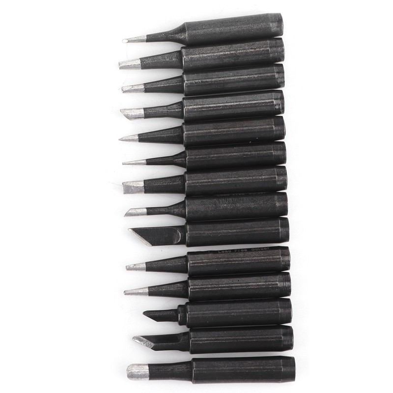 14Pcs Soldering Iron Tips External Heating Copper Welding Head Solder