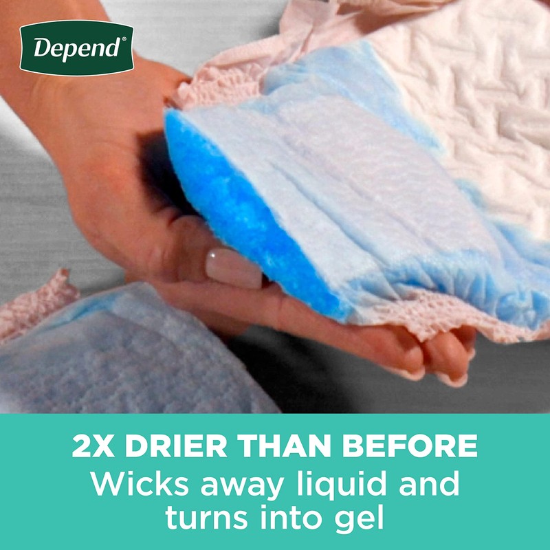 Depend Fresh Protection Adult Incontinence & Postpartum Bladder Leak Underwear