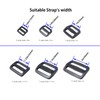 Baitoo Tri glide Slider,Heavy Duty Plastic Tri Glide Slide Buckle
