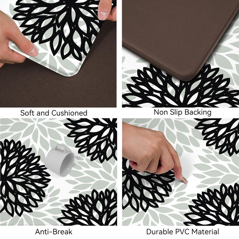 Kitchen Mats Set of 2 Cushioned Anti Fatigue Kitchen Rugs
