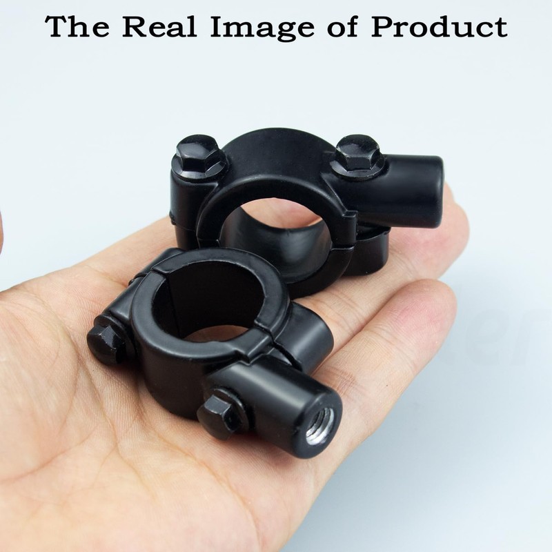 Amavoler 10mm 7/8" Handlebar Mirror Mount Holder Clamp Adaptor Thread