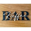 Kaffee-BAR Schild mit 3D-Schriftzug aus Holz (30cm) Schwarz