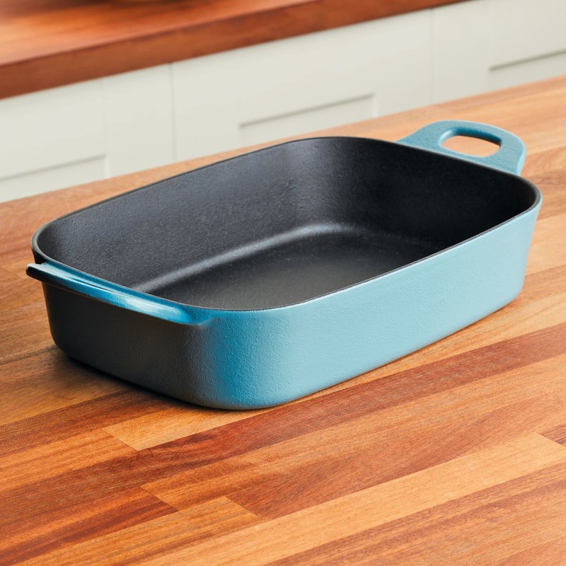 Rachael Ray NITRO Cast Iron Roasting Lasagna Pan/Baking Dish, Roaster/Rectangular,