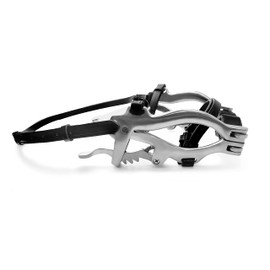 DEXSUR Horse Equine Dental Kit Speculum Horse Mouth Gag - Four Ratchet Settings, Secure Locking Mechanism, Stainless Construction, Leather Straps Included, Durable Equine Dental Kit.