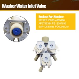 Sxqddz 5221ER1003S Washer Water Inlet Valve Fit for LG Washer Model Replace 4869496 AP6798394 PS12587936 EAP12587936 PD00057211