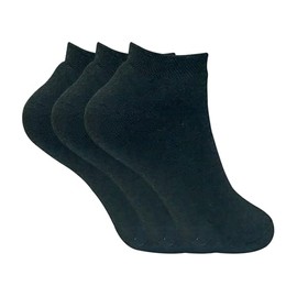 3 Pairs Ladies Thick Winter Warm Cushioned Coloured Low Cut Ankle Short Thermal Trainer Socks (4-7 uk, TTS Mix)