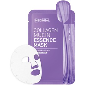 Mediheal Collagen Mucin Essence Facial Mask, Moisturizing & Nourishing Facial Sheet Mask for Stressed Skin, Collagen and Vegan Mucin, Eco-Friendly & Hypoallergenic Cellulose Sheet 15 Sheet