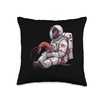 Cherry Shrimp As An Astronaut Throw Pillow
