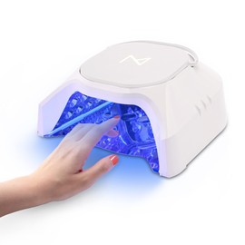 M Professional Hybrid 86W Wireless Rechargeable UV LED Nail Curing Lamp Cordless Nail Dryer for Gel Nails, Manicure, Pedicure (White)