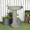 SKYFIRE 24 Inch Height Outdoor Bird Bath - Fibre Reinforced
