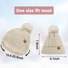 Bobble Hat Women - Fleece Lined Beanie Hats Thermal Knitted
