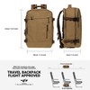 KAUKKO Thick Canvas Travel Backpack, Flight Approved Carry On Backpack