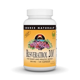 Source Naturals, Resveratrol 200 mg - 120 Vegan Tablets | For Heart And Healthy Aging