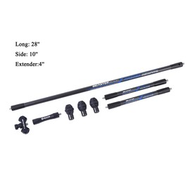 BICASTER Archery Stabilizer System 3K Carbon Made - Full Set (28 inch, Blue)