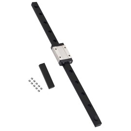 KGTCN MGN12 12 mm Linear Guide 350 mm Length Black Coating Miniature Linear Rail Linear Guide Rail with 1 Piece MGN12H Stainless Steel Trolley Block, for DIY 3D Printer Upgrades and CNC Machines
