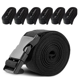 Hahasole Tie Down Boat Cover Straps 6 Pack1lx96w Heavy Duty Polyester Adjustable Stra