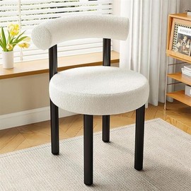Pomwell 폼웰 모던 악센트 의자 안락한 등받이 세련된 메이크업 금속 다리 주방 거실 [11 pink 1pc] Formwell Modern Accent Chair Comfortable Backrest Stylish Makeup Metal Legs Kitchen Living Room [11 pink 1pc]