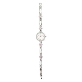 Follow fragola N00424S-4 SV Women's Flower Point Bracelet Watch, Silver, Silver, Bracelet Type
