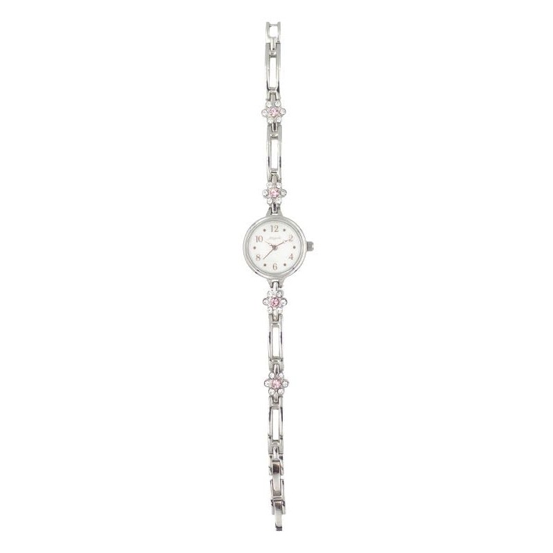 Follow fragola N00424S-4 SV Women's Flower Point Bracelet Watch, Silver,
