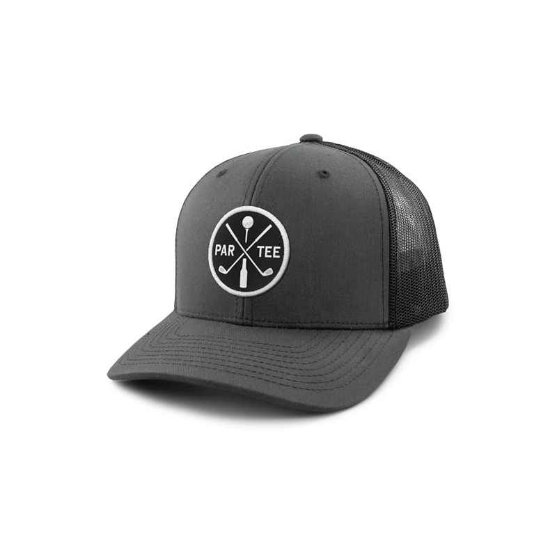 Par-Tee Time Classic Snapback Trucker Hat Charcoal