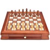 AMEROUS 12.8'' Magnetic Wooden Chess Set / 2 Built-in Storage