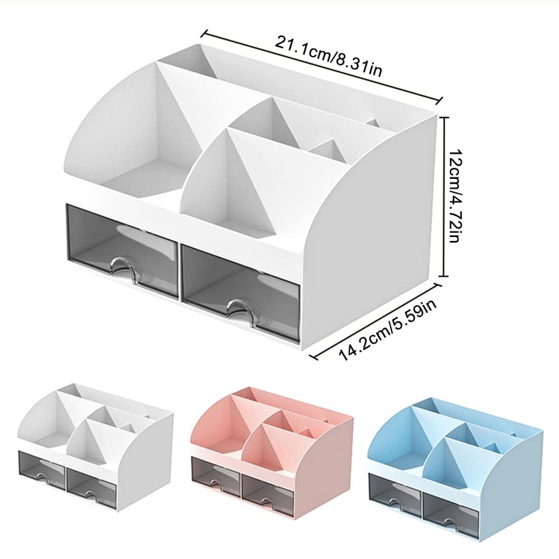 Desktop Organiser, Office Stationery Drawer Organizer Makeup Storage Box, Desk
