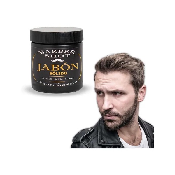 Jabon Barber Shot Para Cabello Barba Bigote Con Macadamia
