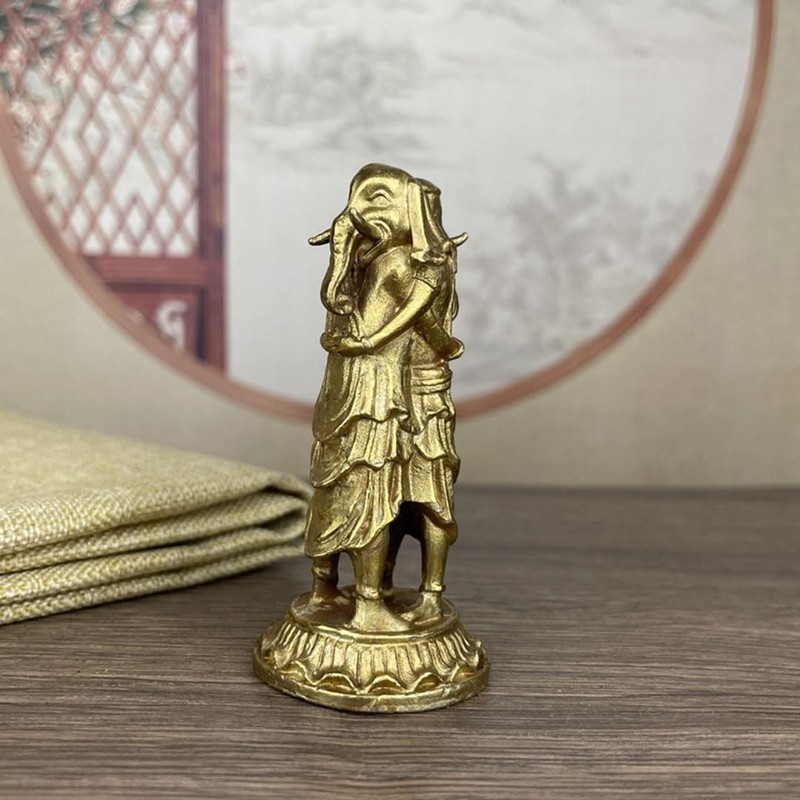 Kankiten Buddha Statue [Protection Honzon] 7.5cm Bronze Statue Holy Ten