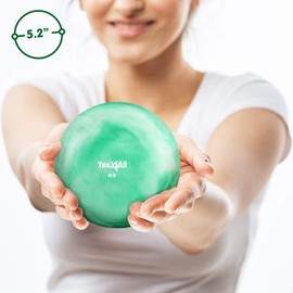 Yes4All Soft Weighted Toning Ball Marble 4lb Green