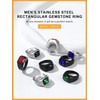 Bestyle Chunky Band Ring for Men, Stainless Steel Ring with